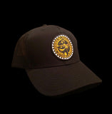 gold logo patch hat